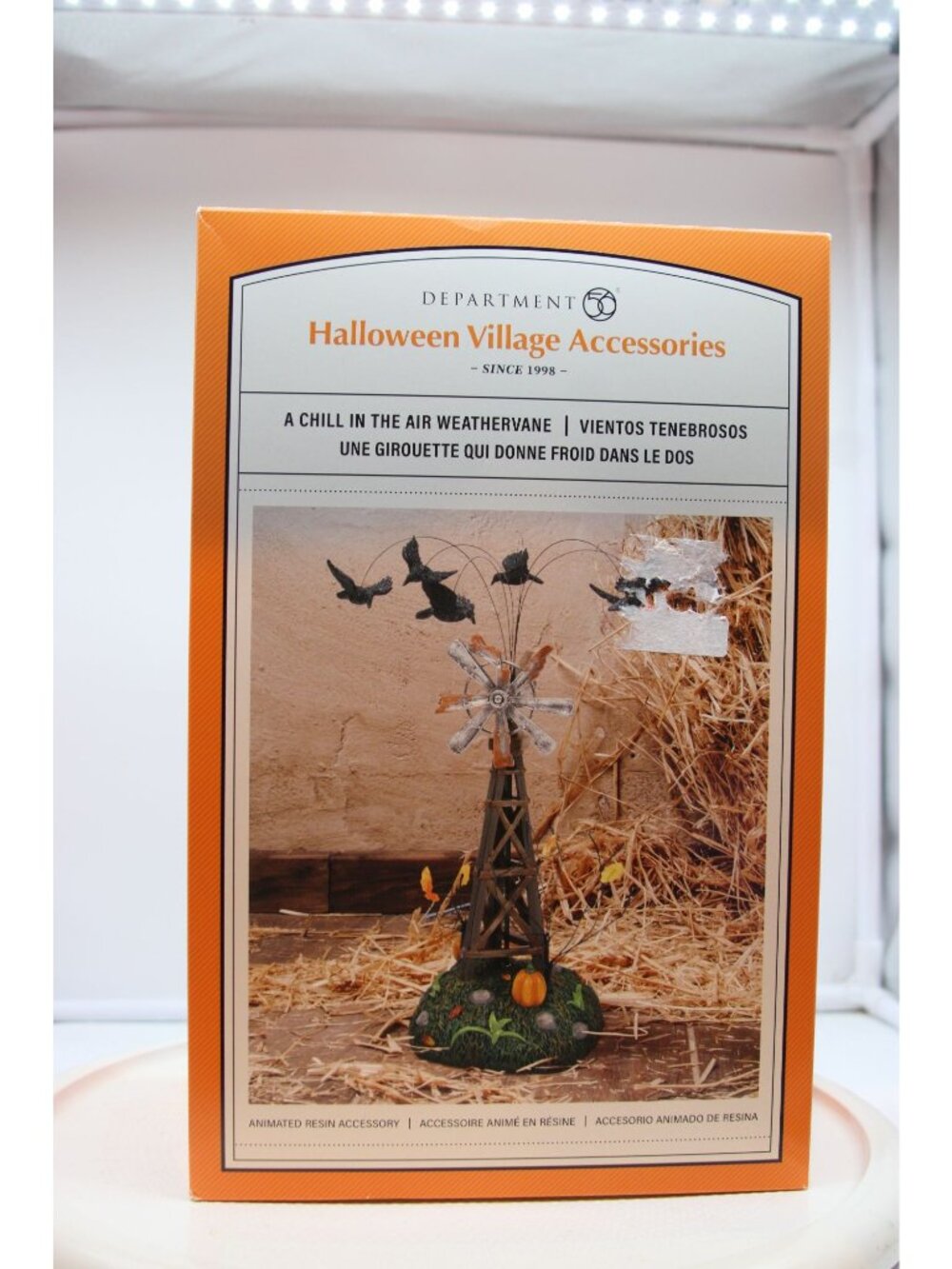 Dept 56 Halloween Village - A Chill in the Air Weathervane - Animated